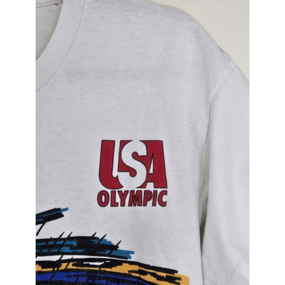 VTG Rare 1990s USA Olympics T-Shirt Medium Sports Athlectics Collectibles 90s - Picture 3 of 9